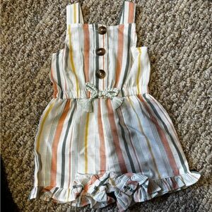 Striped Sleeveless Baby Romper set